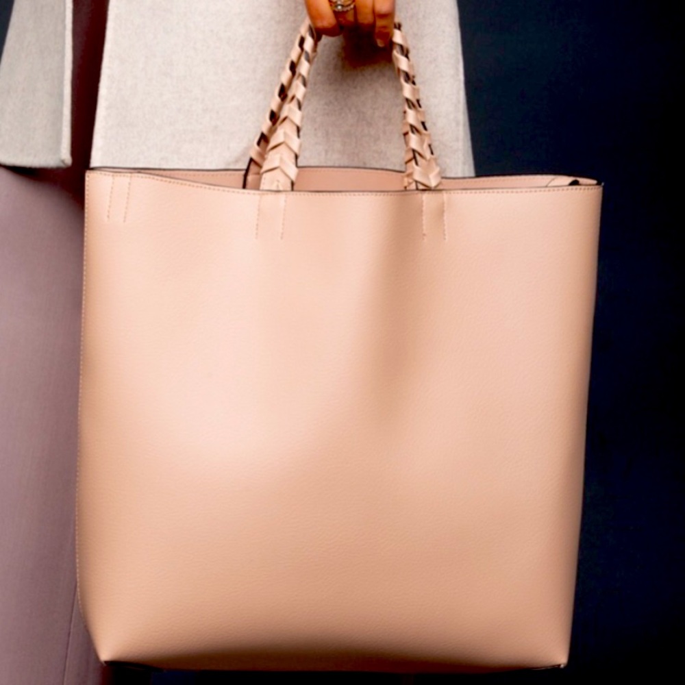 Blush Jules Kae vegan leather tote
